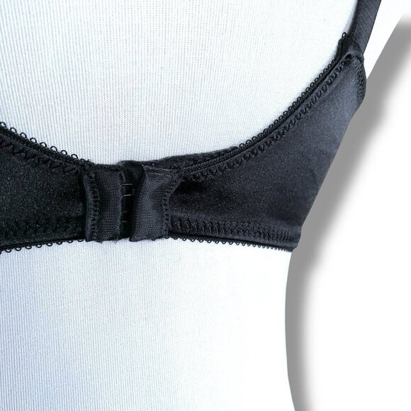 Bali 36C Bra Black No Slip Strap Seamless Unlined Undewire Full Coverage 3254 - Picture 5 of 6